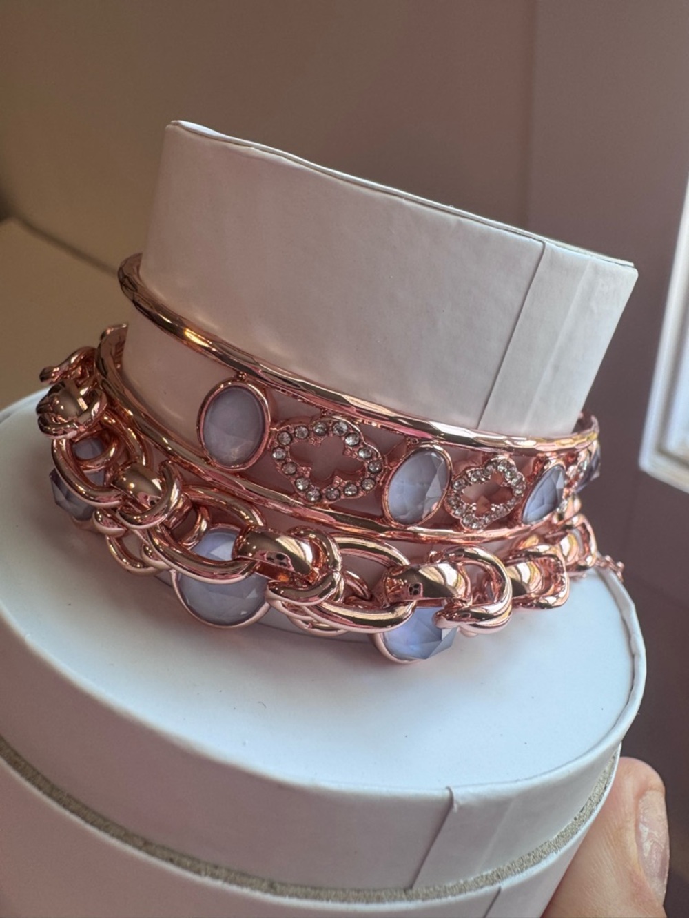 BP Bomb Party Dreaming in waves rose gold plating. $130 MSRP - Picture 3 of 4